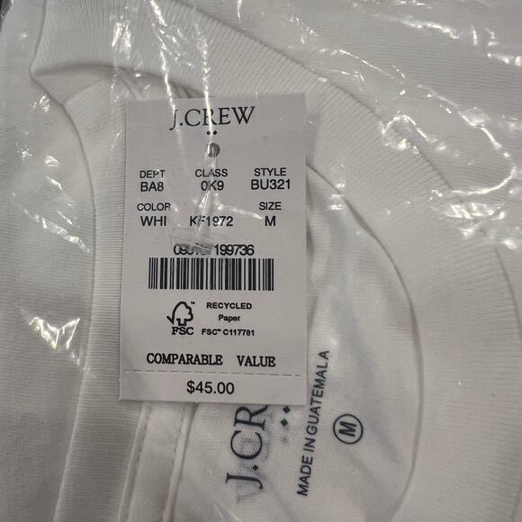 **NWT J. Crew Men's White W/Truck and Christmas Tree Graphic T-Shirt - SIZE M - Picture 4 of 7